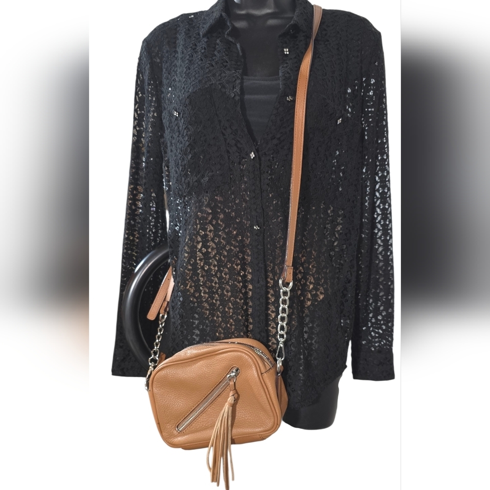 Santuary Tan Crossbody Bag with Tassel - Picture 2 of 5